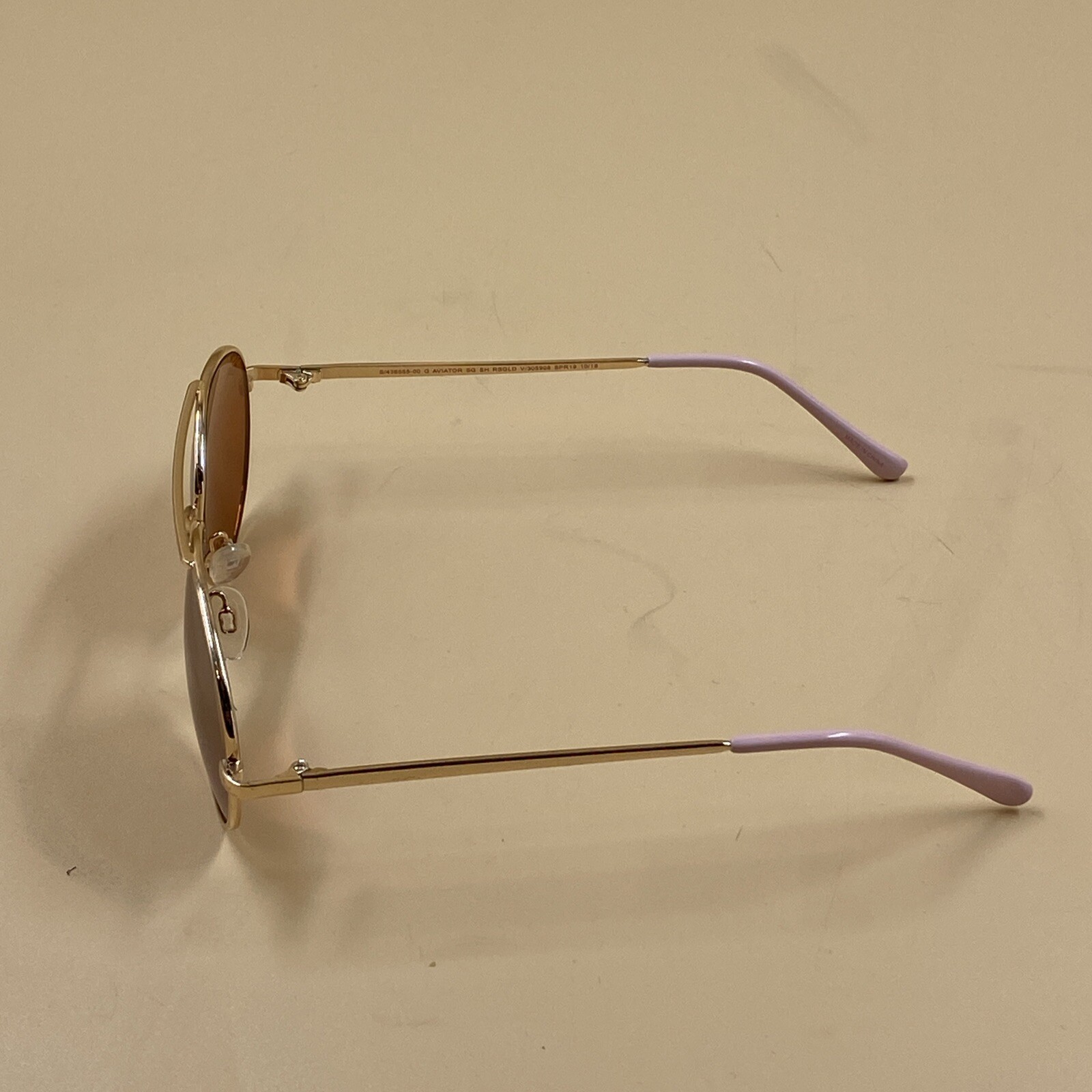 The Gap Rose Gold Aviator Sunglasses/ Pink Lenses / Used