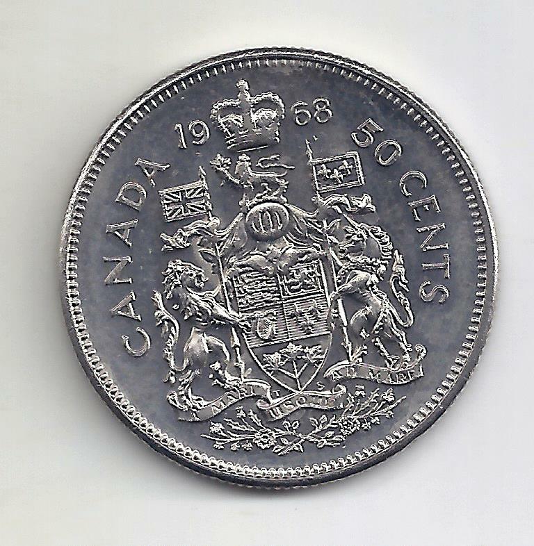 1968 Canadian Half Dollar