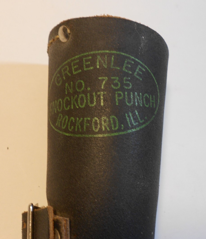 Greenlee No. 735 Conduit Knockout Punch Set Leather Case B4
