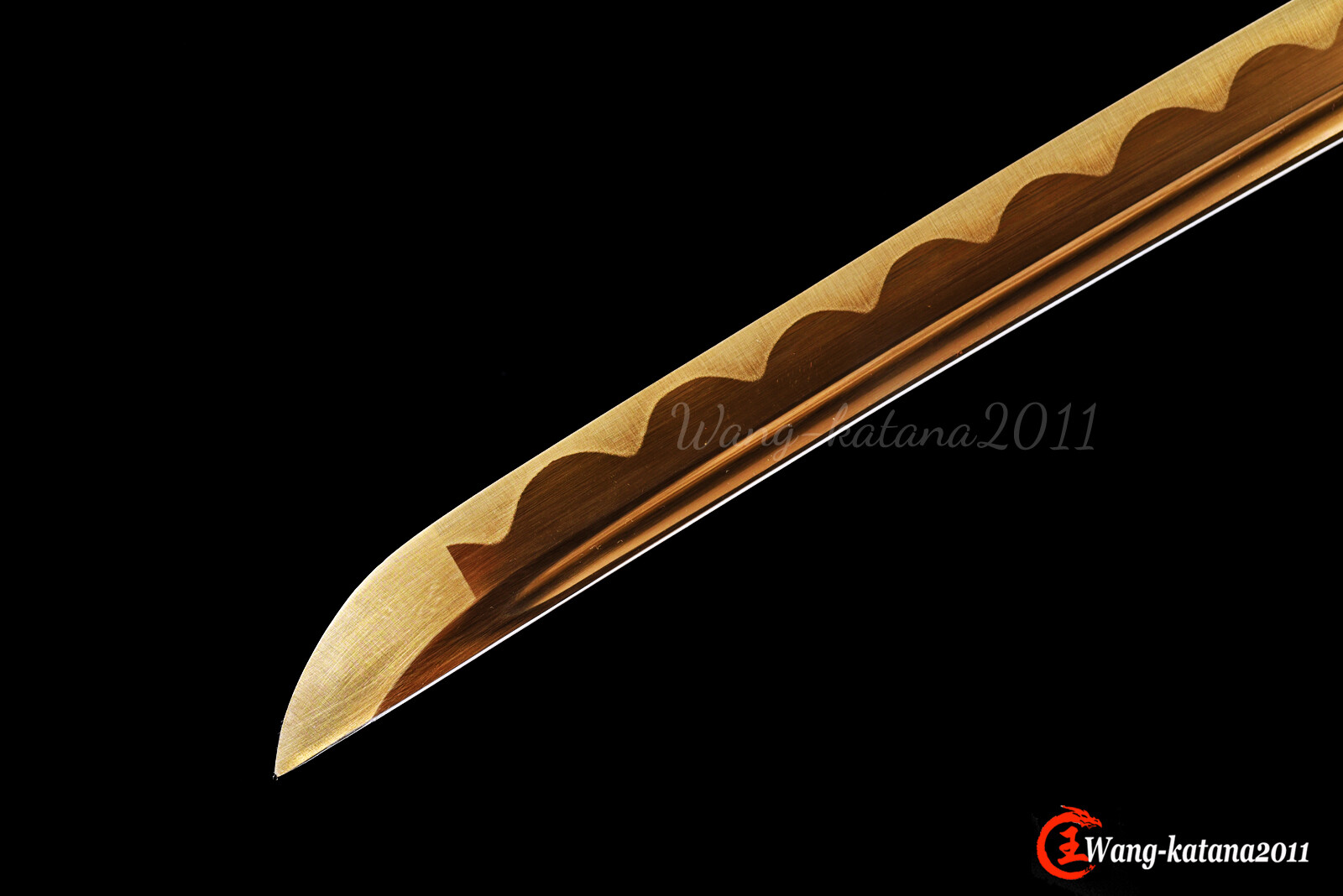 All Gold Katana 1095 Steel Sharp Battle Ready Japanese Samurai Functional Sword