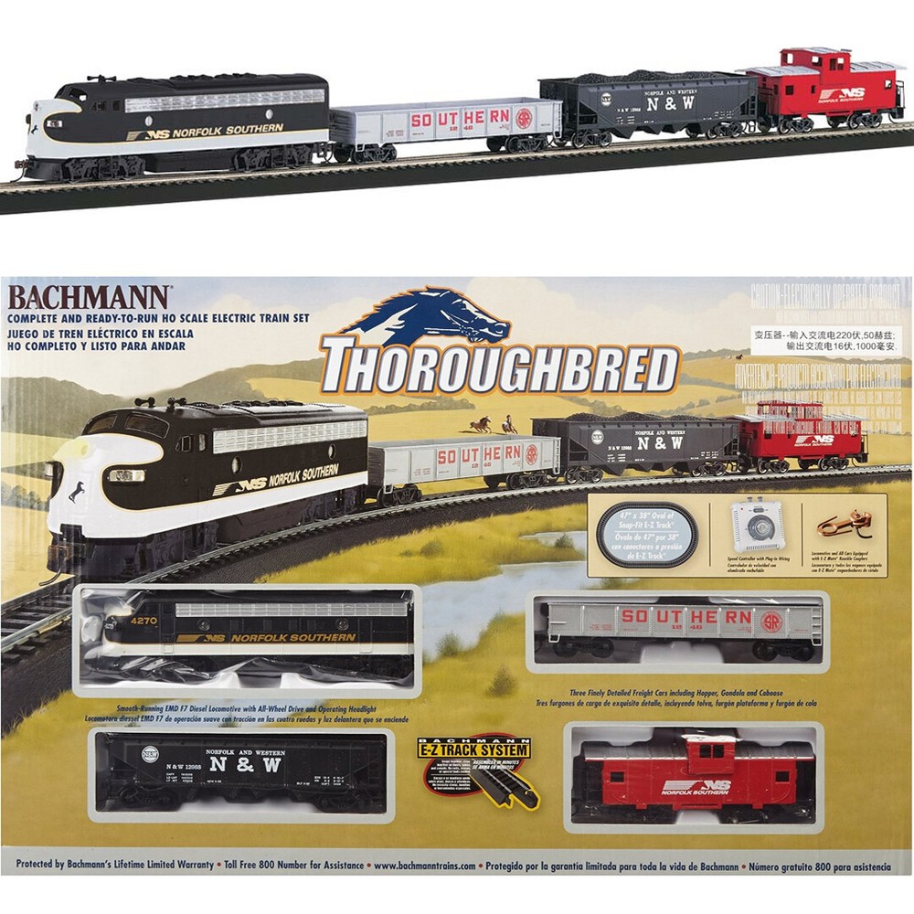 Bachmann 00691 Thoroughbred Starter Electric Train Set HO Scale