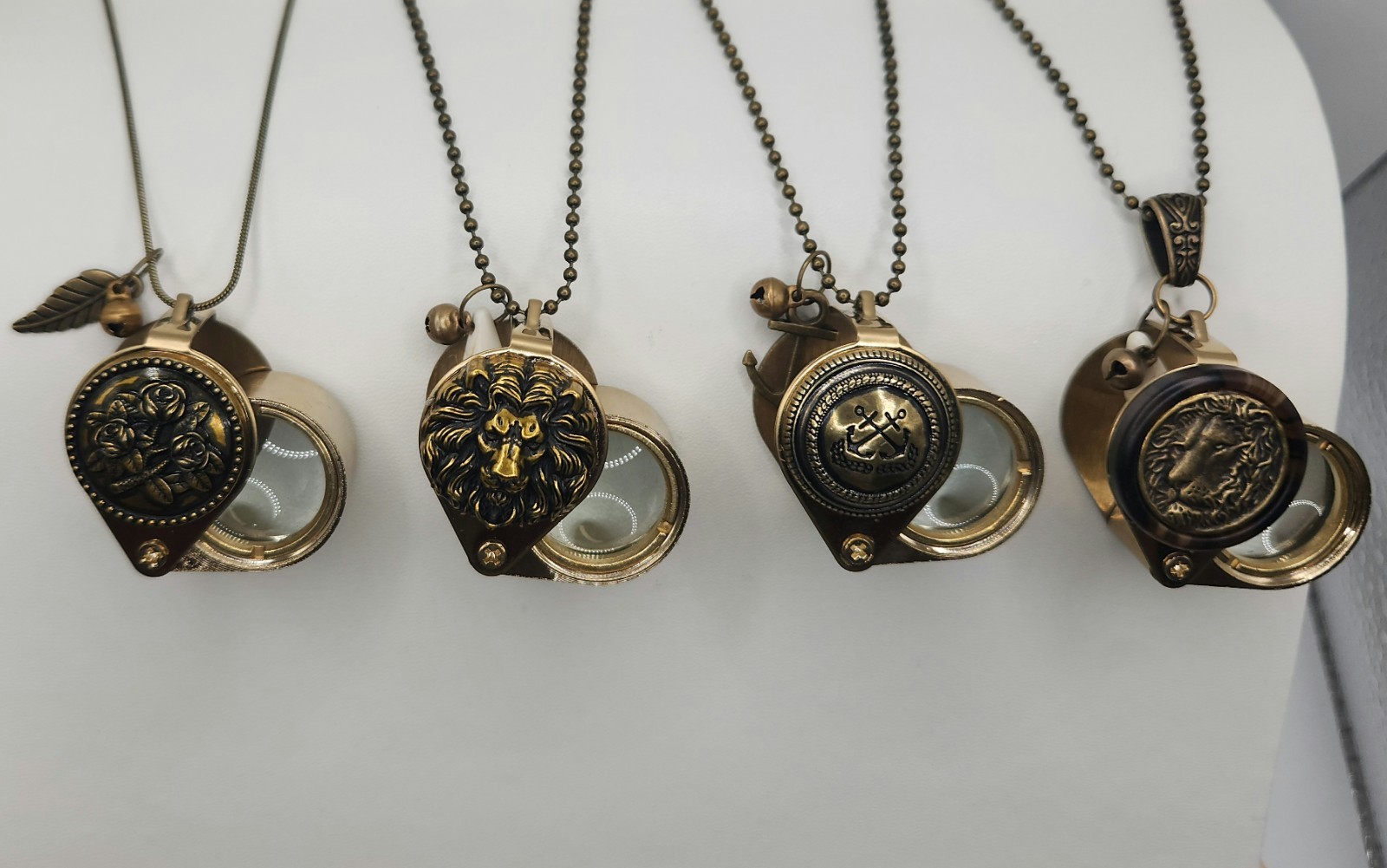 30× Jewelers Loupe Necklace Magnifier Loop Magnifying Glass Jewelry Silver Gold