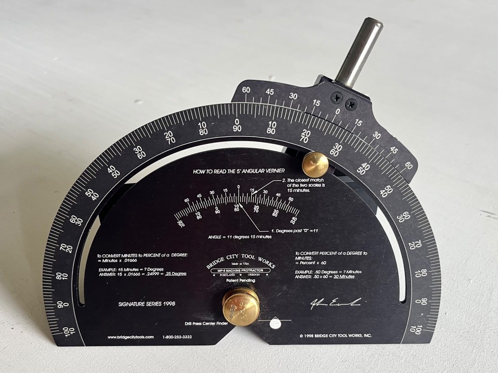 Bridge City Tool Works MP-8 Machine Protractor
