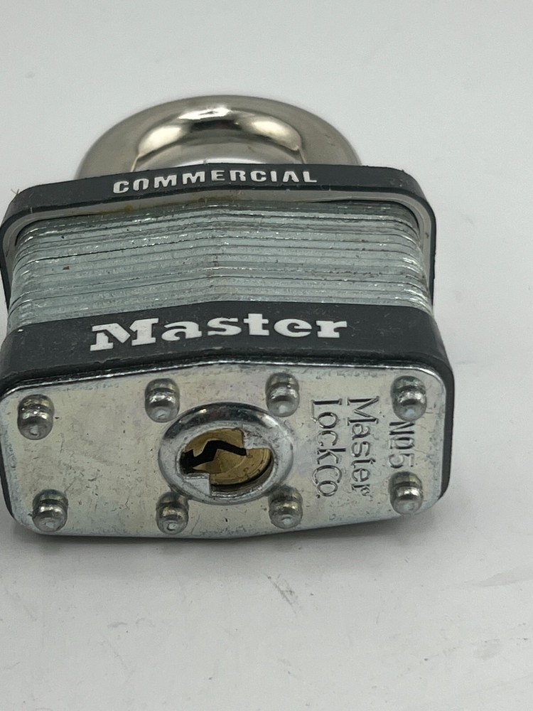 Master Lock Genuine 5KA Keyed Padlock 15/16 In Rectangle Silver 4T088