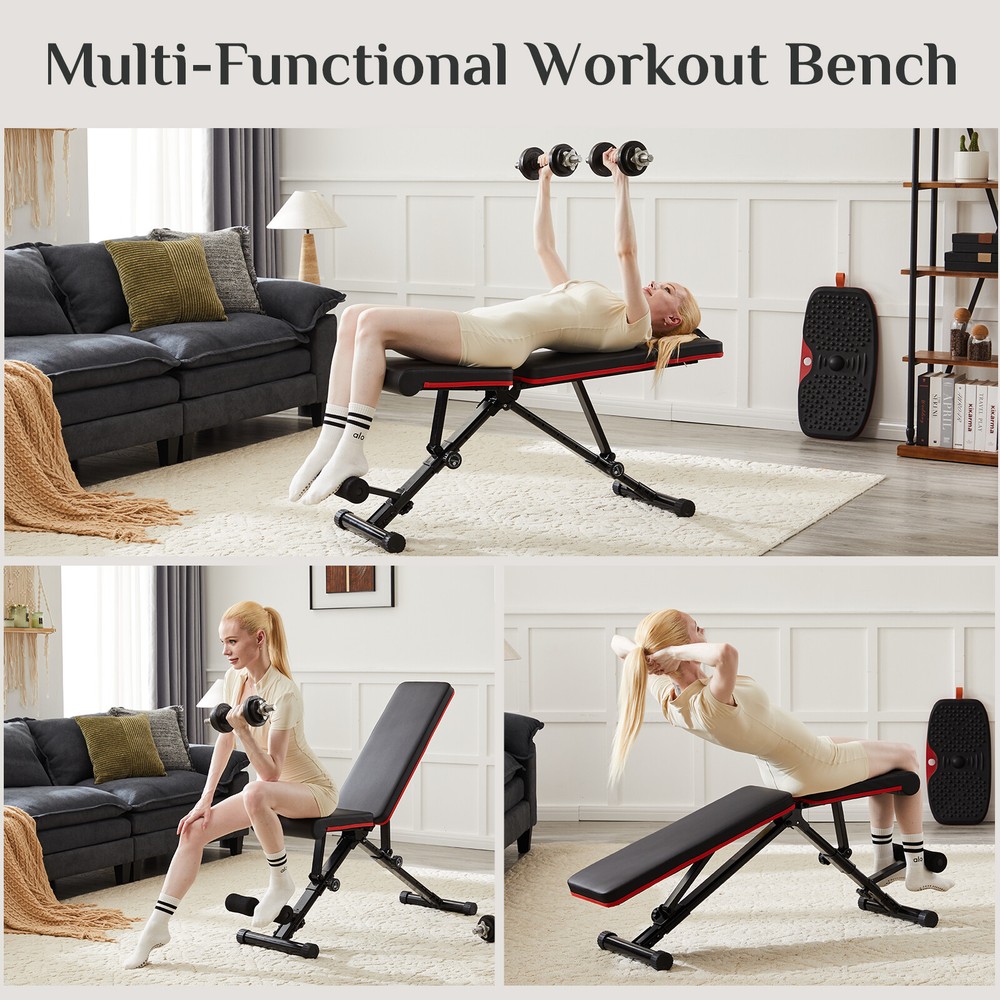 Adjustable Foldable Weight Bench for Home Gym Strength Training Workout Bench