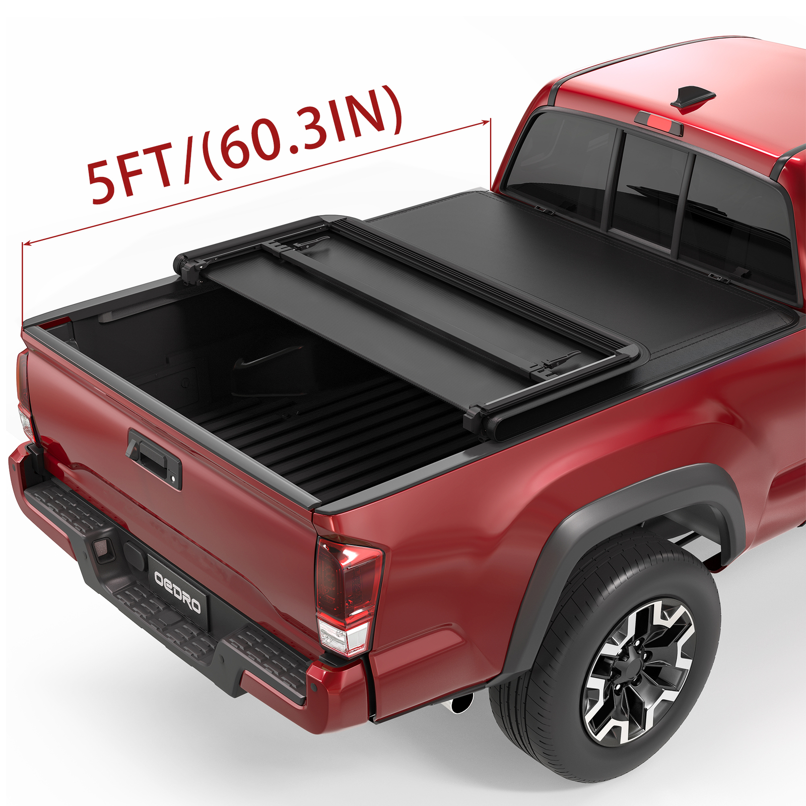 Soft Tri-Fold Bed Cover Tonneau Cover for 2016-2023 Toyota Tacoma 5FT Truck Bed