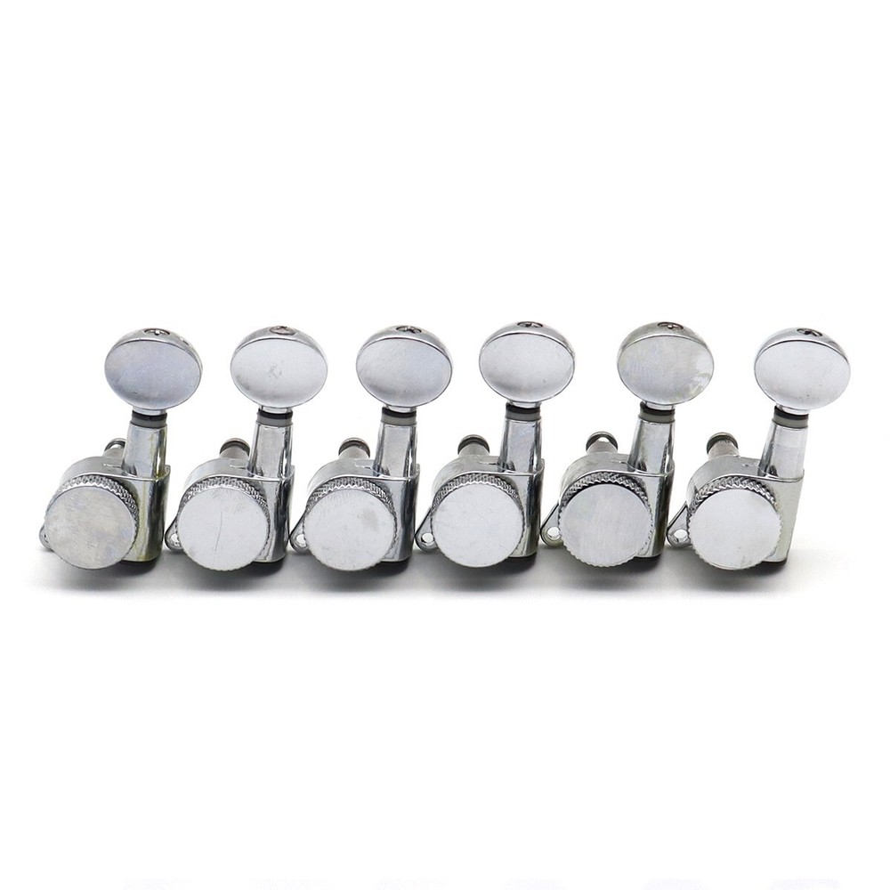Left 6 Strings Electric Guitar Locking Tuning Pegs Silver Tuners Machine Heads