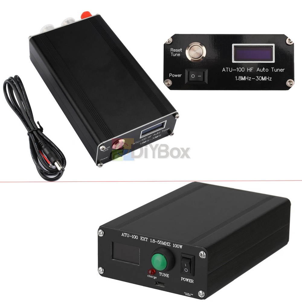 Automatic Antenna Tuner 100W 1.8-50MHz 0.91"/0.96" OLED ATU100 Assembled w/Shell