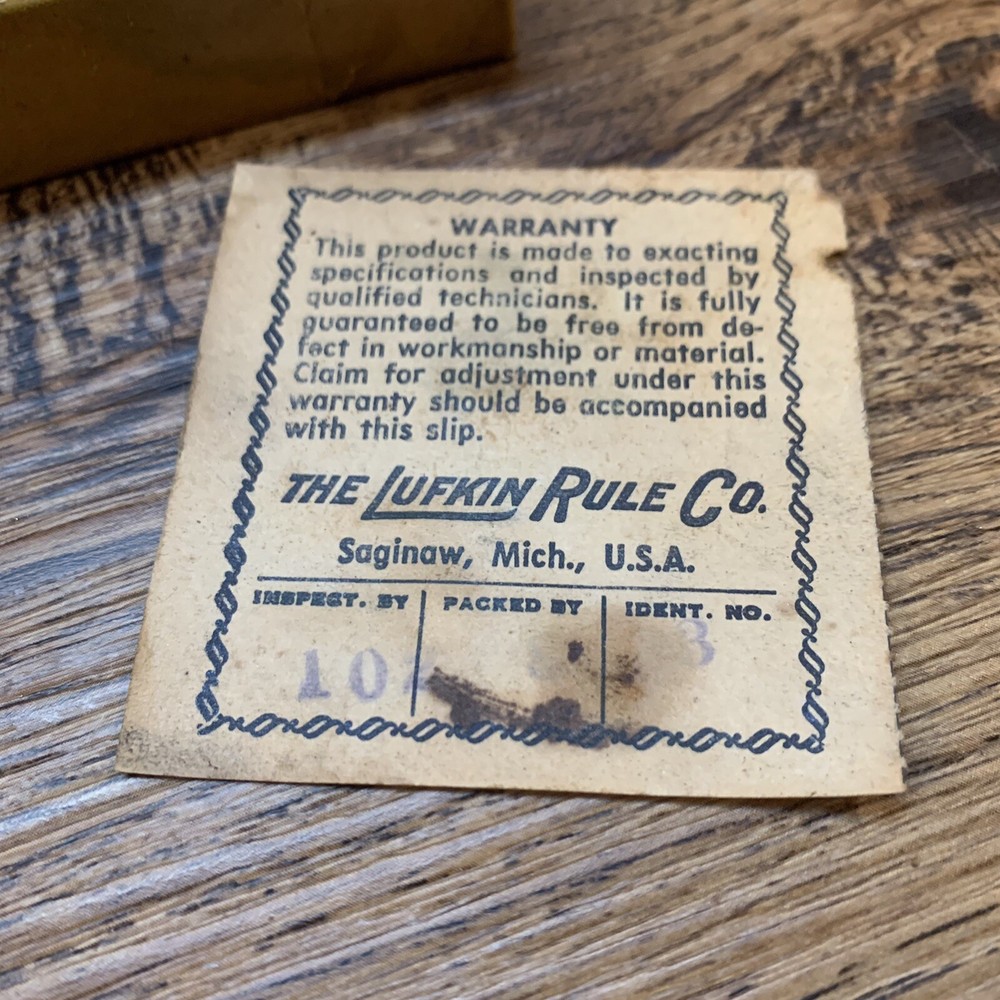 Lufkin 142 ToolMakers 3" Inside Caliper Round Leg Solid Nut C688