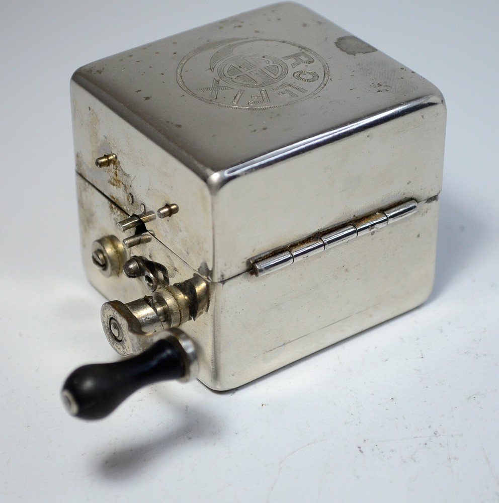 BROKEN Rollfix Mond Extra German Mechanical Razor Blade Sharpener Machine Vtg