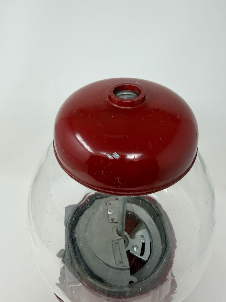 Vintage Red Gumball Machine - 15" TALL - UNTESTED