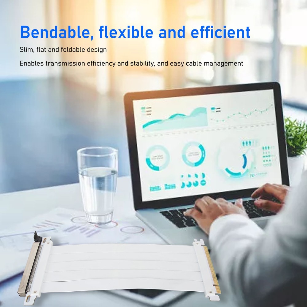 Flexible PCIE 4.0 X16 Extender Riser Cable For Graphics Card