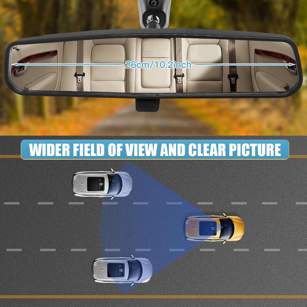 Inside Rear View Mirror Rearview Mirror For Jeep CJ YJ TJ JK Wrangler 1976-2012.