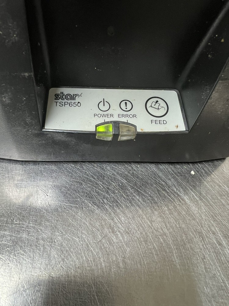 Star Micronics TSP650 Thermal Receipt Printer w/Power Adapter And USB Cable