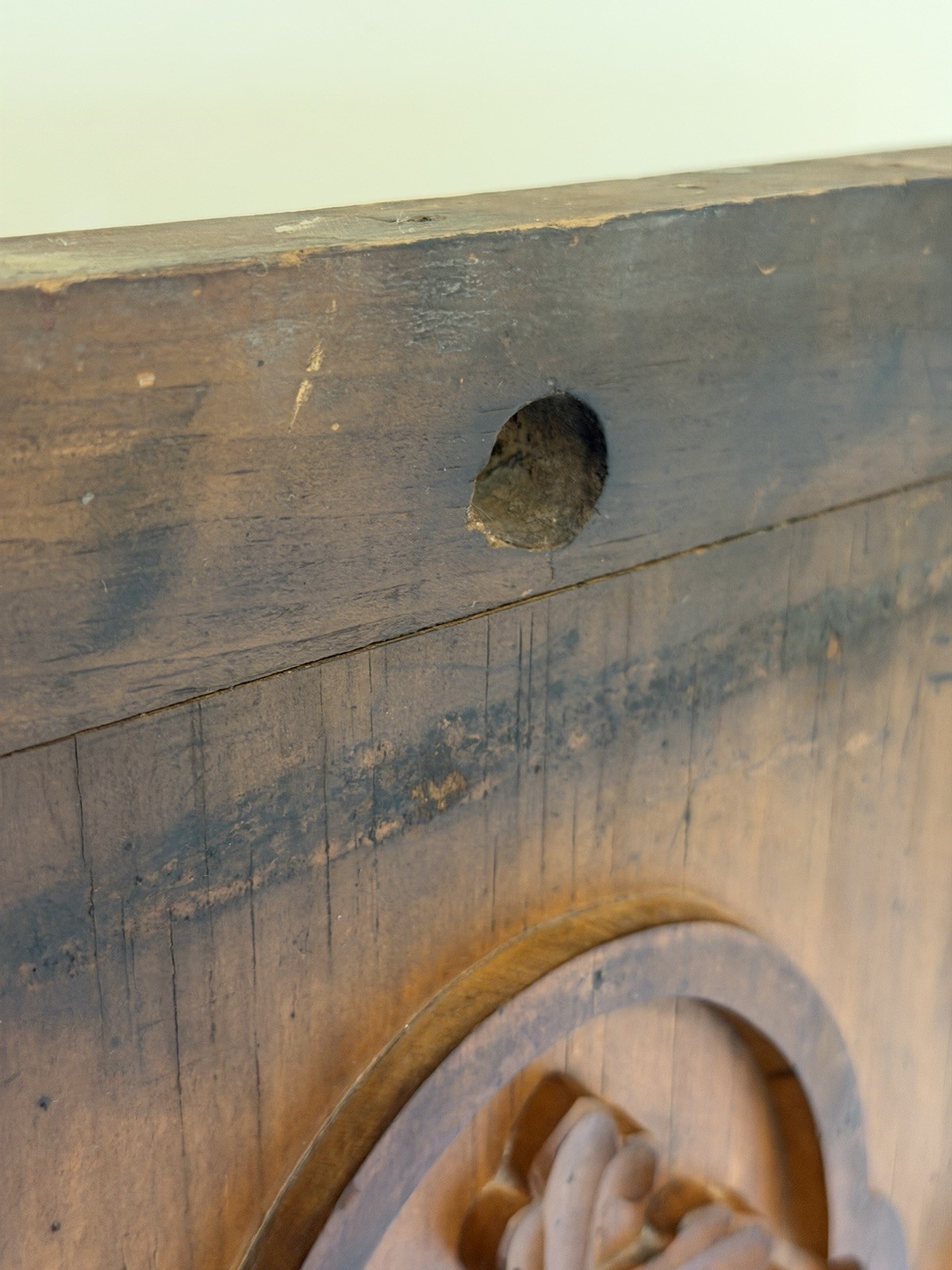 Antique Industrial Wood Foundry Mold Wall Art Architectural Salvage Christian