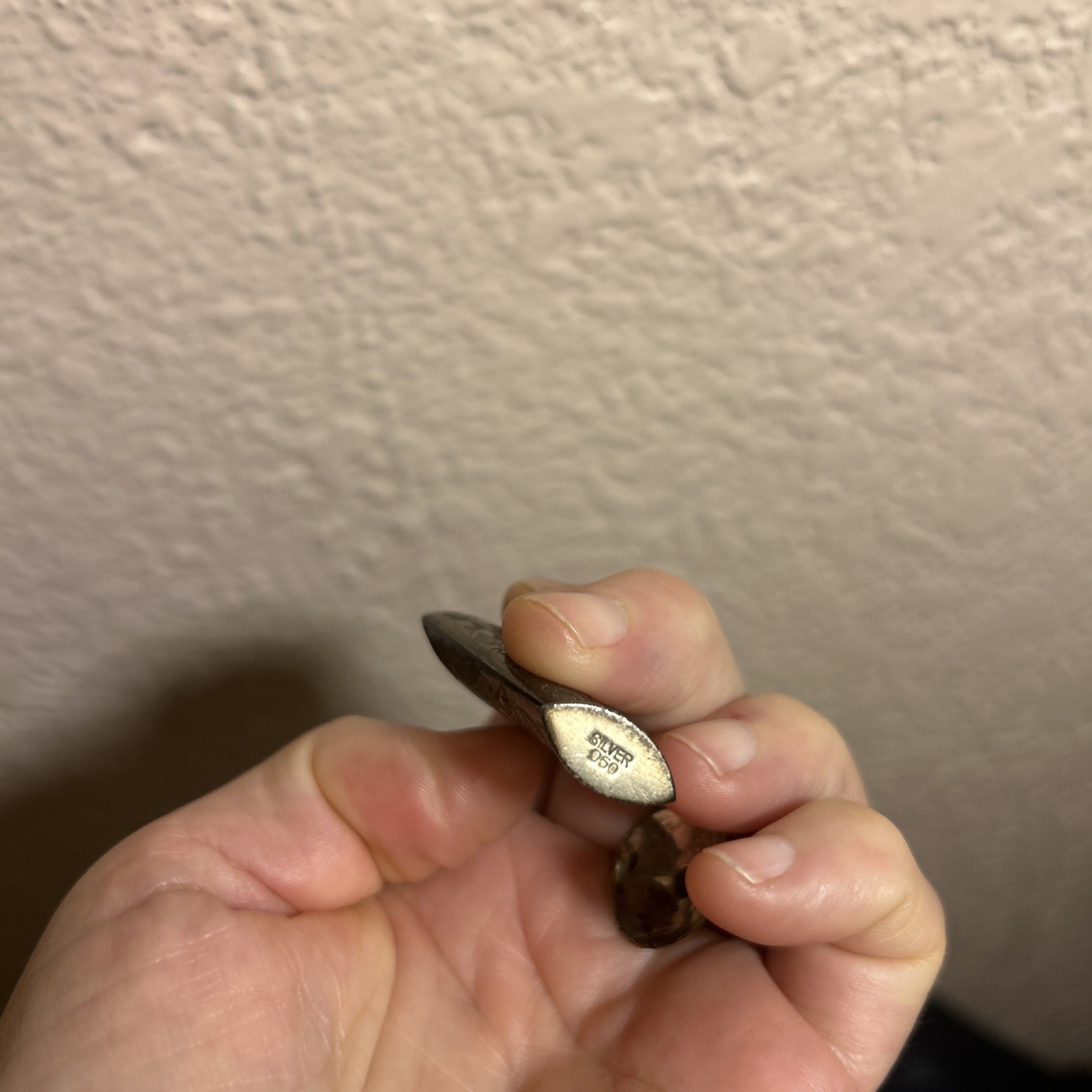 Antique Tiny Sterling Silver 950 Perfume Bottle Ornate Engraved Victorian Deco