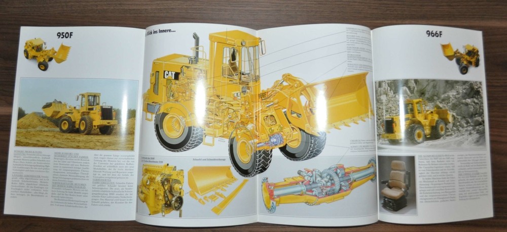 Caterpillar 950F 966F Wheel Loader Specification Brochure Prospekt DE