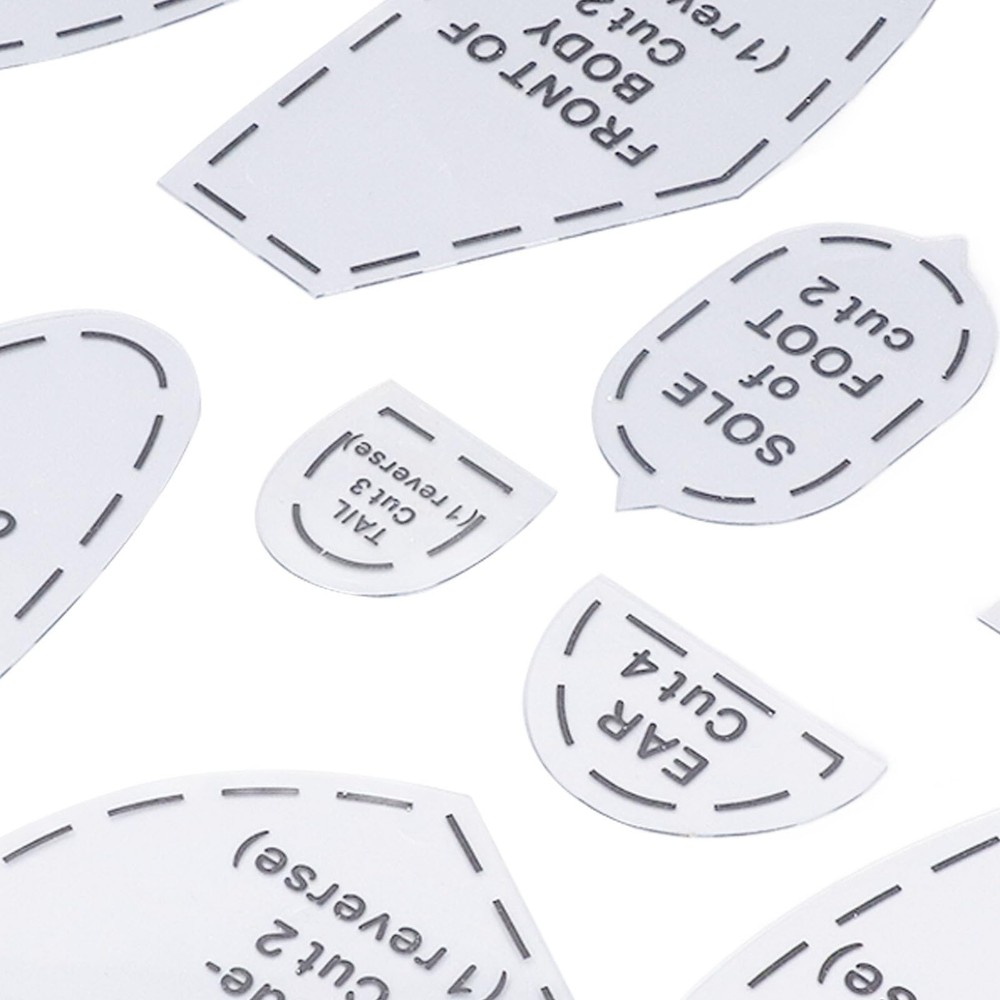 DIY Bear Sewing Pattern Set with Acrylic Templates Easy Cutting for Quilting ...