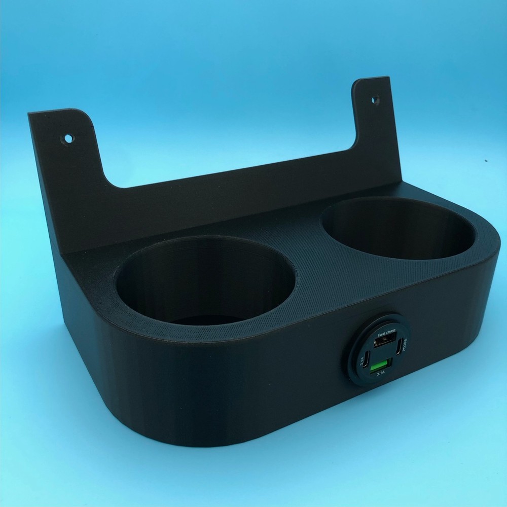 Classic Mini Front Cup Holder - With USB/Power