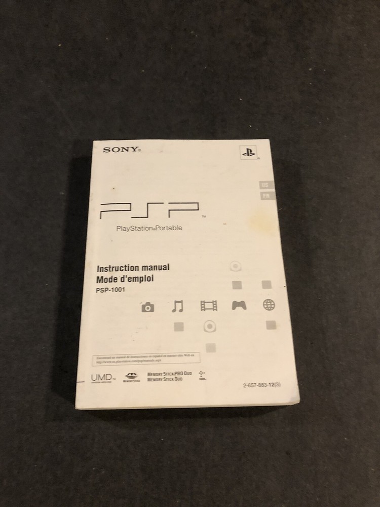 Psp System console instruction manual insert