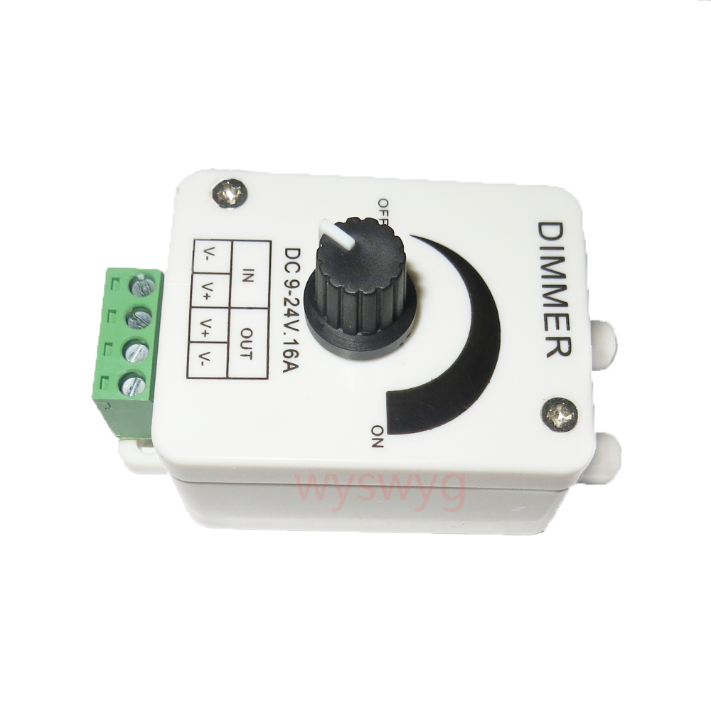 DC12V-24V 16A LED Light Dimmer Brightness & Ribbon Adjustable Bright Controller