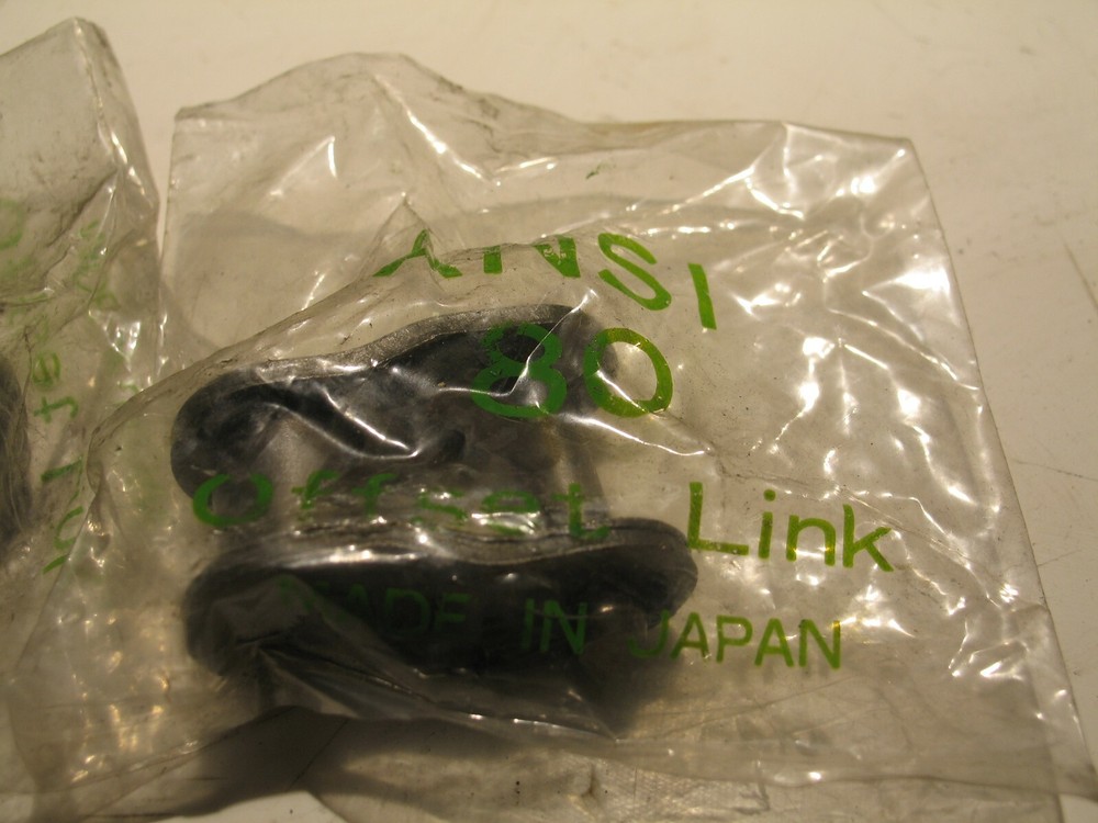 NIB 2PCS HKK ANSI 80 ROLLER CHAIN OFFSET LINK P7864