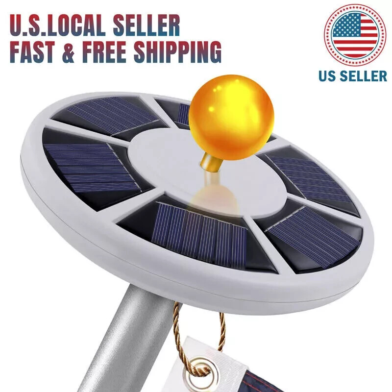 26 LED Solar Powered Flag Pole Light Auto Active Super Bright Outdoor Waterproof