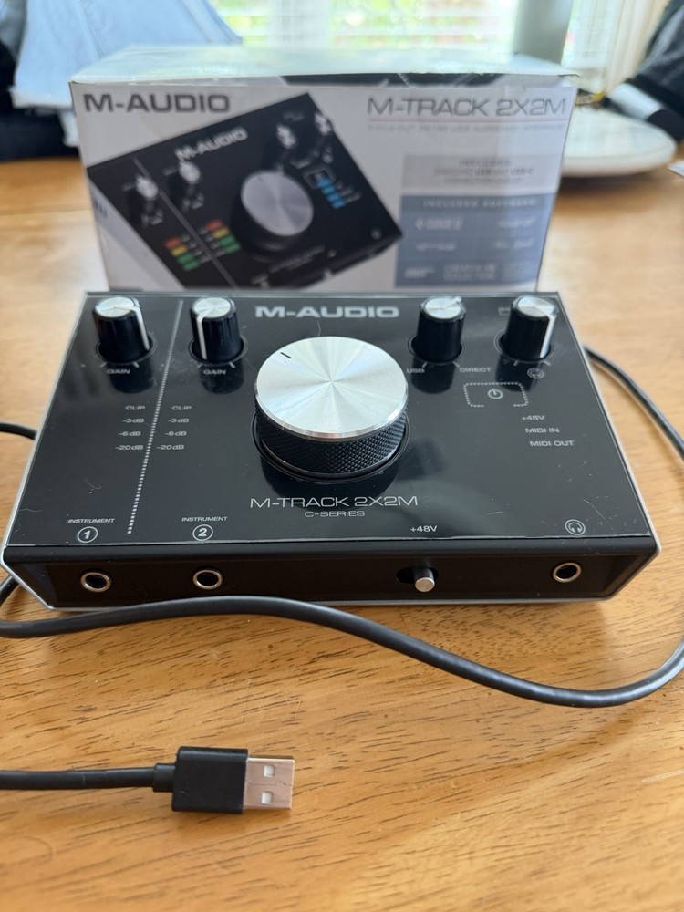 M-Audio M-Track 2X2M USB Audio Interface MIDI In/Out 2 Mic/Line Inputs