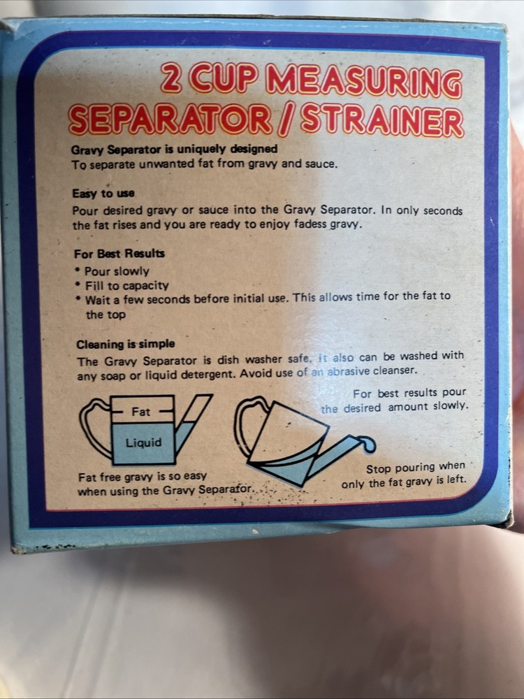 1970s 2 cup Measuring Separator / Strainer
