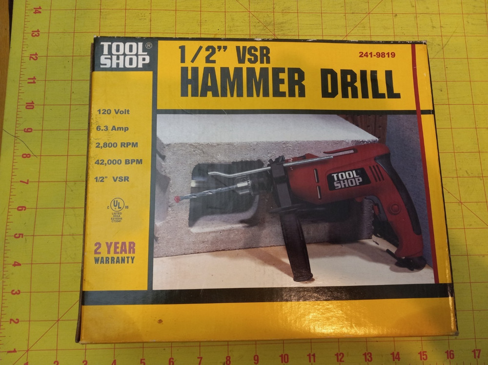 Tool Shop 1/2 inch Variable Speed Reversible Hammer Drill