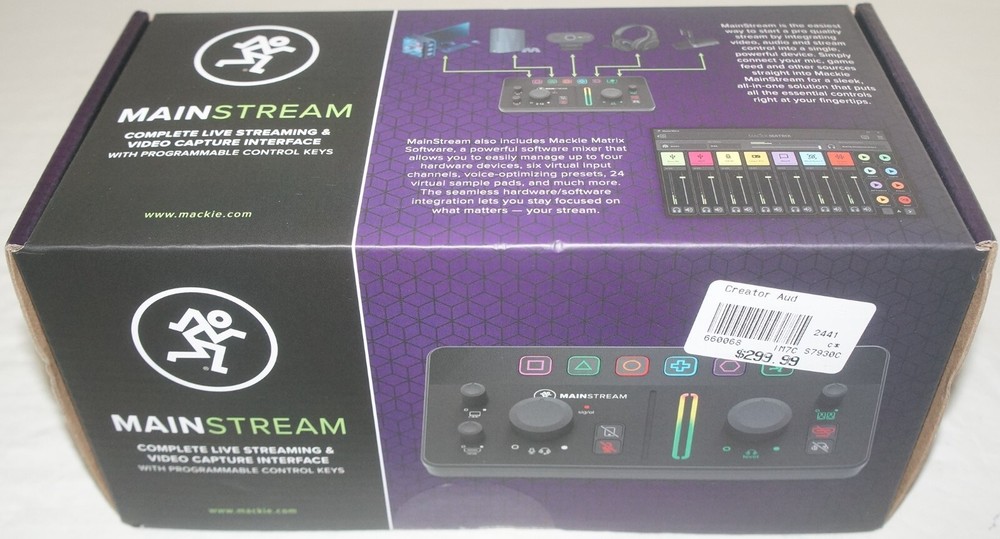 New Mackie MainStream Complete Live Streaming &Video Capture Recording Interface
