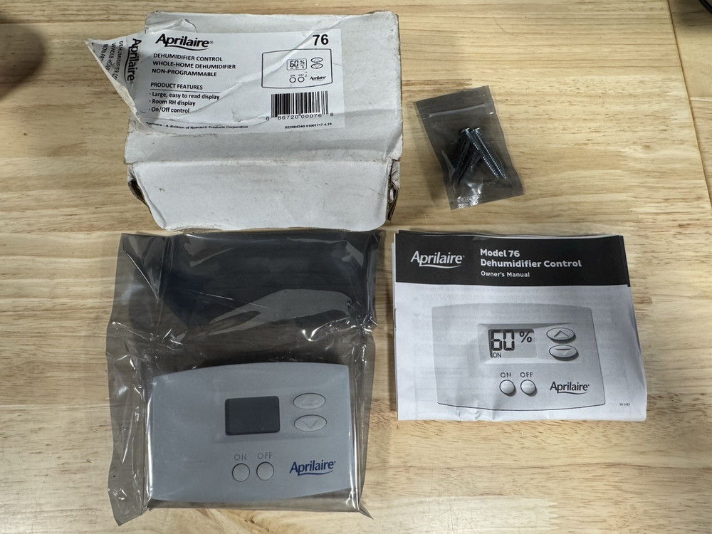AprilAire 76 Digital Wall Mount Dehumidifier Control, New!