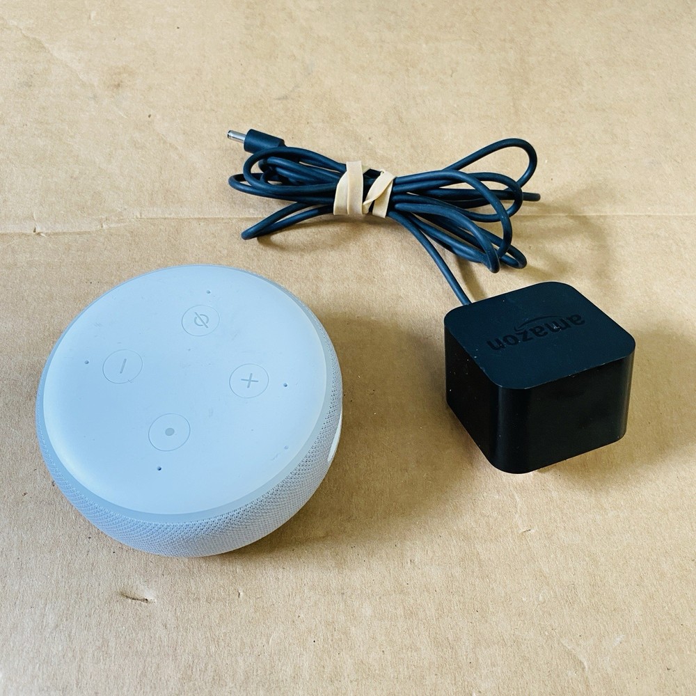 Amazon Echo Dot 3rd Generation Model D9N29T White Gray, Tested Works Great