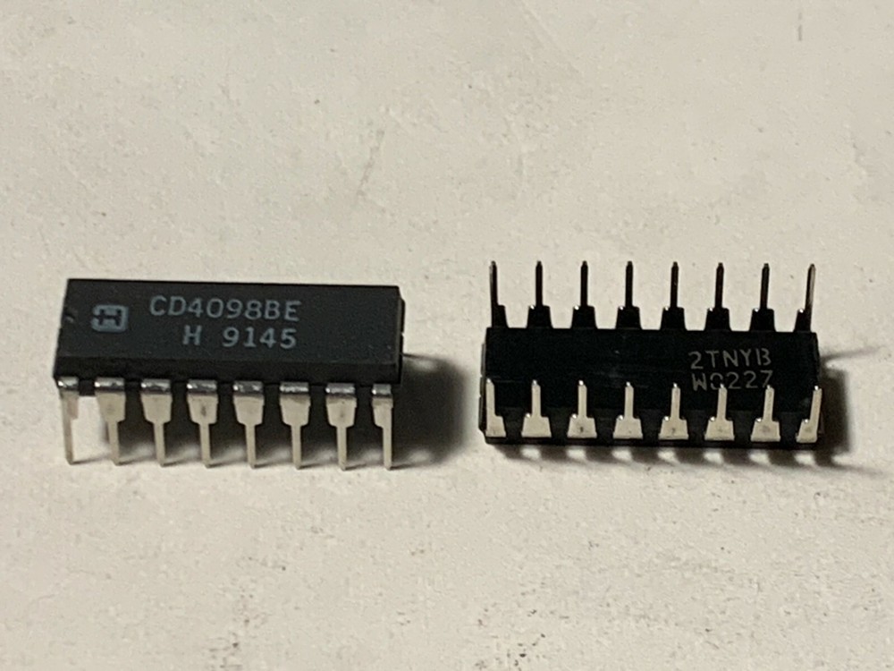 Harris IC- CD4098BE- CMOS Dual Monostable Multivibrator -DIP-16.