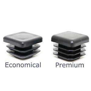 3/4" Inch | Square Plastic End Cap Tubing Hole Post Plug | Multiple Quantities