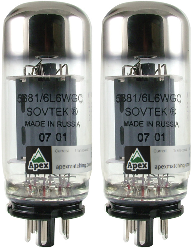 5881 / 6L6WGC, Sovtek Vacuum Tube, Apex Matched Pair, Power