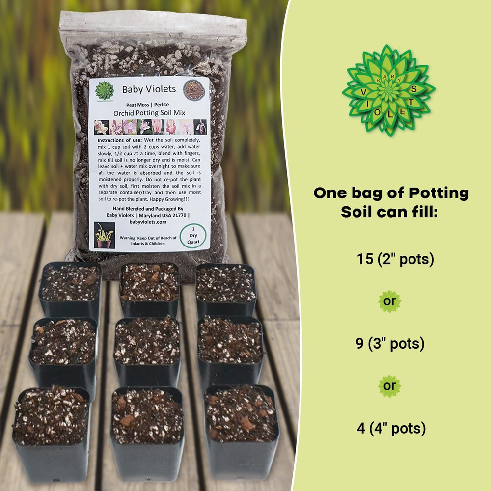 Orchid Potting Soil Mix (3 Cups / 1 Quart)