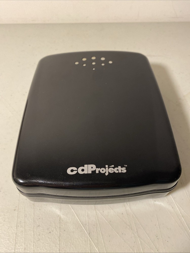 CD Projects Hard Shell Compact Disc CD Case Black  Holds 24 Discs