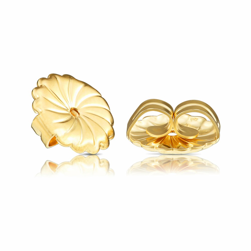 14K Real Solid Gold Replacement Ear Nuts Push Backs Earring Findings All Sizes