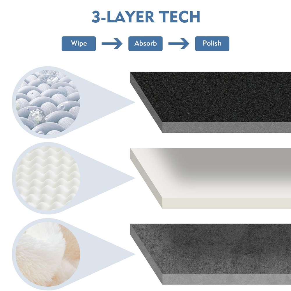 Car Screen Cleaner Pad with Acrylic Storage Box - Microfiber Touchscreen Clea...