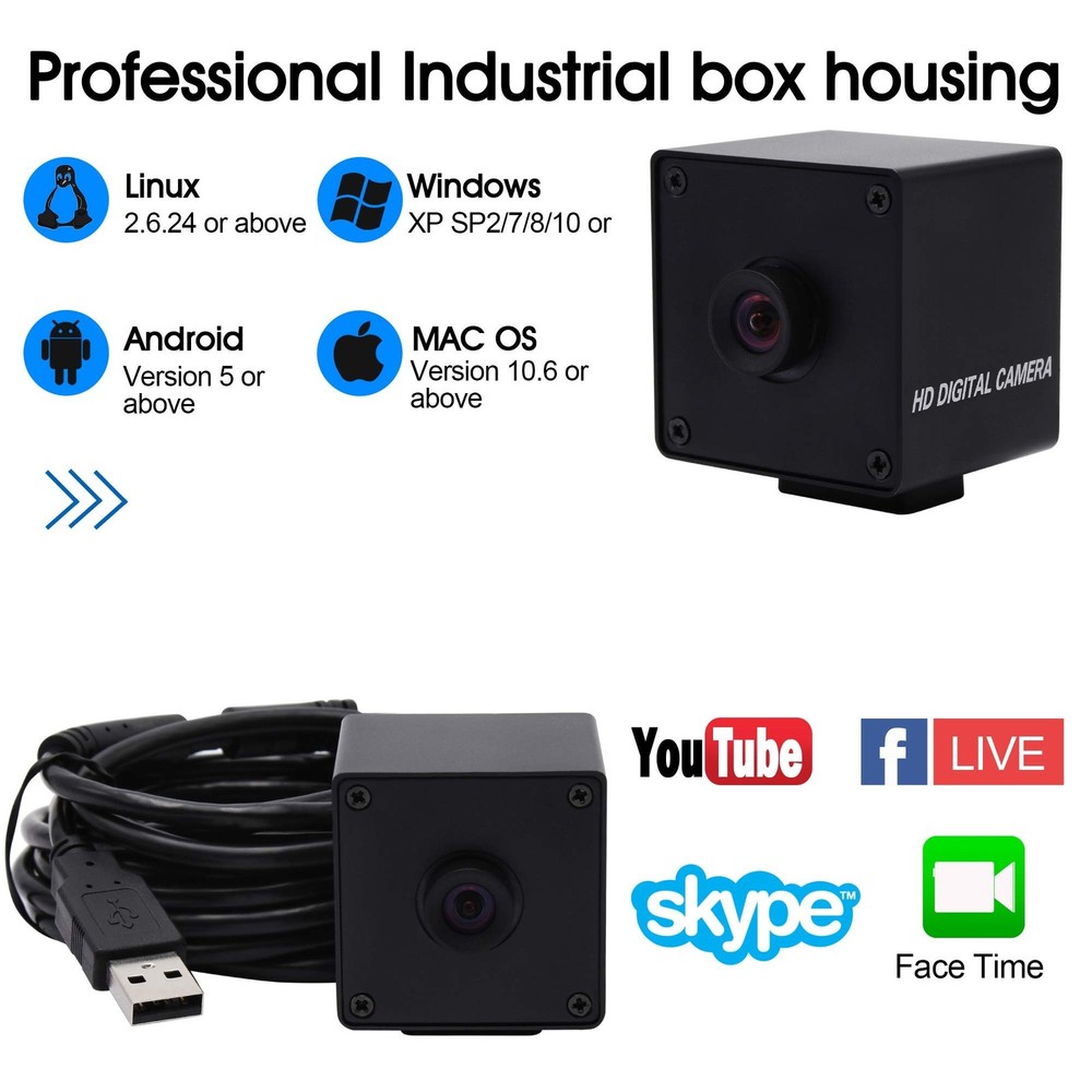 1080P USB Camera Autofocus High Speed Webcam for Computer and Raspberry Pi Mi...