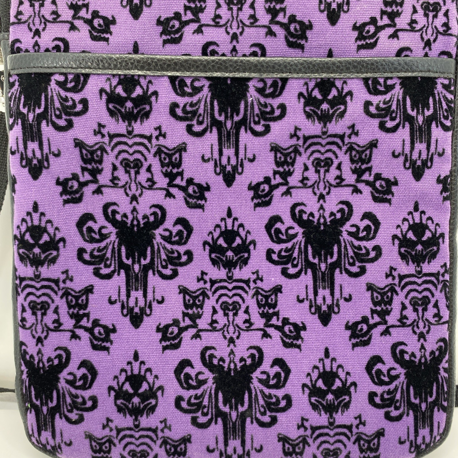 Disney Parks Haunted Mansion Wallpaper Crossbody Bag Purse Adjustable Strap
