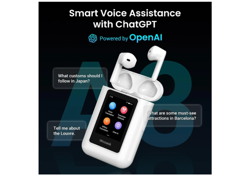 Wooask® A8 AI Language Translator Earbuds Powered by ChatGPT