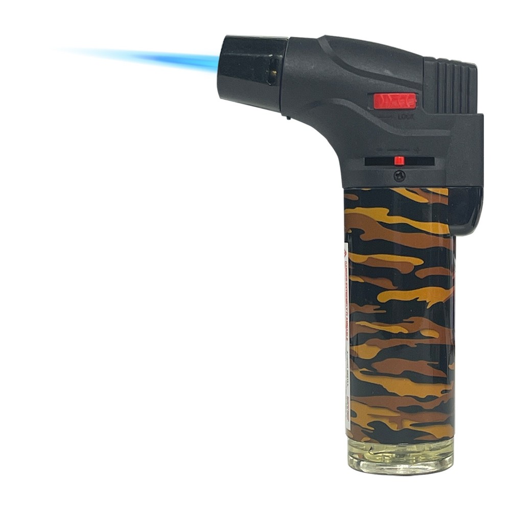 4 Pack 4" Jet Flame Torch Laser Wrap Lighter Refillable Lockable Windproof CAMO