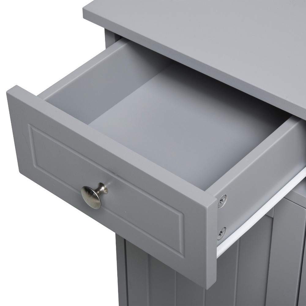 Bathroom Floor Cabinet Storage Organizer Kitchen Cupboard with Adjustable Shelf