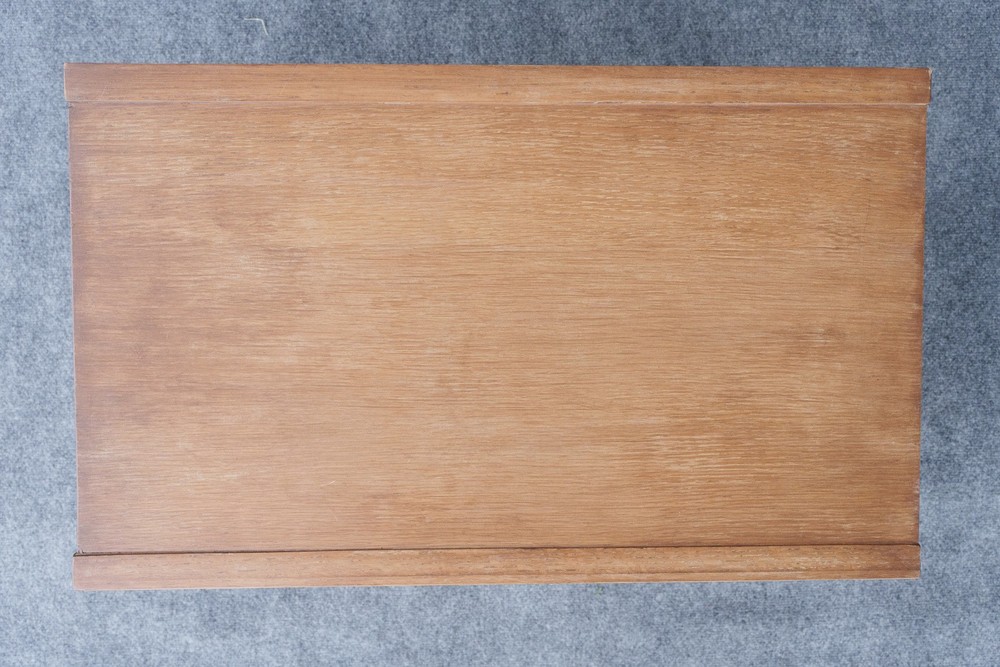 Mid Century Modern Oak Two Tier End Table