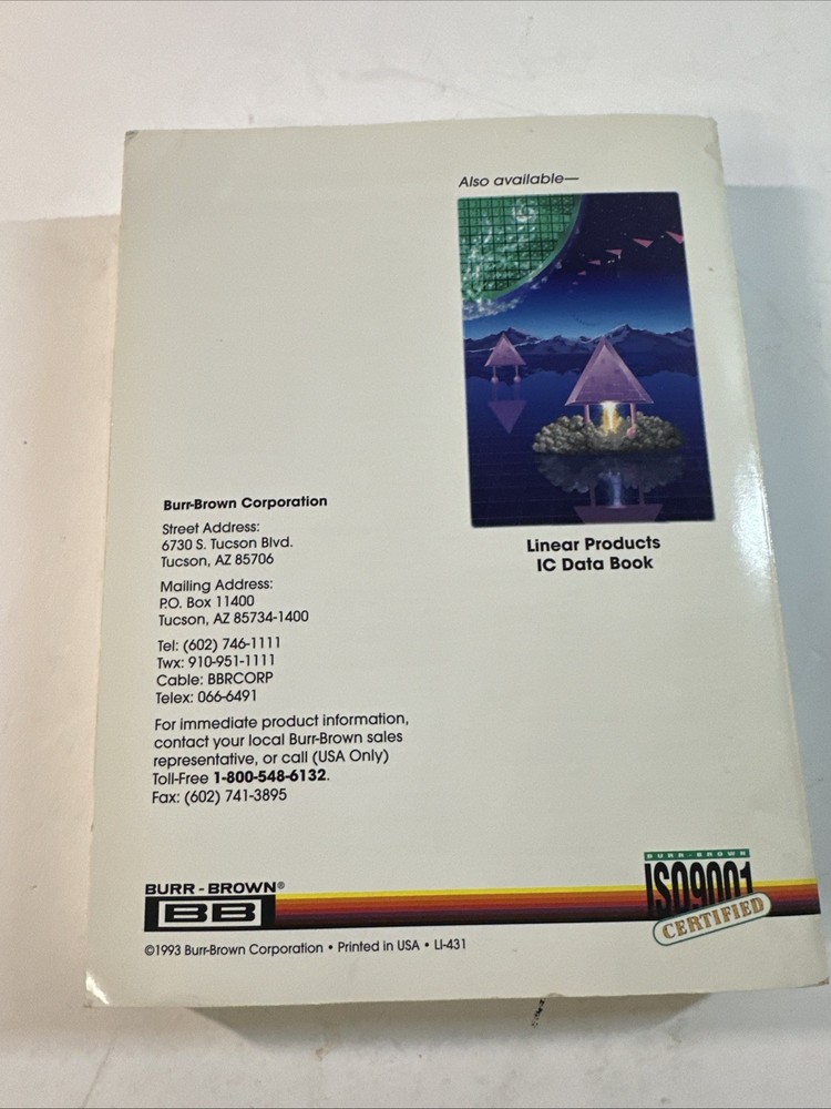 1994 BURR-BROWN IC DATA BOOK on DATA CONVERSION PRODUCTS