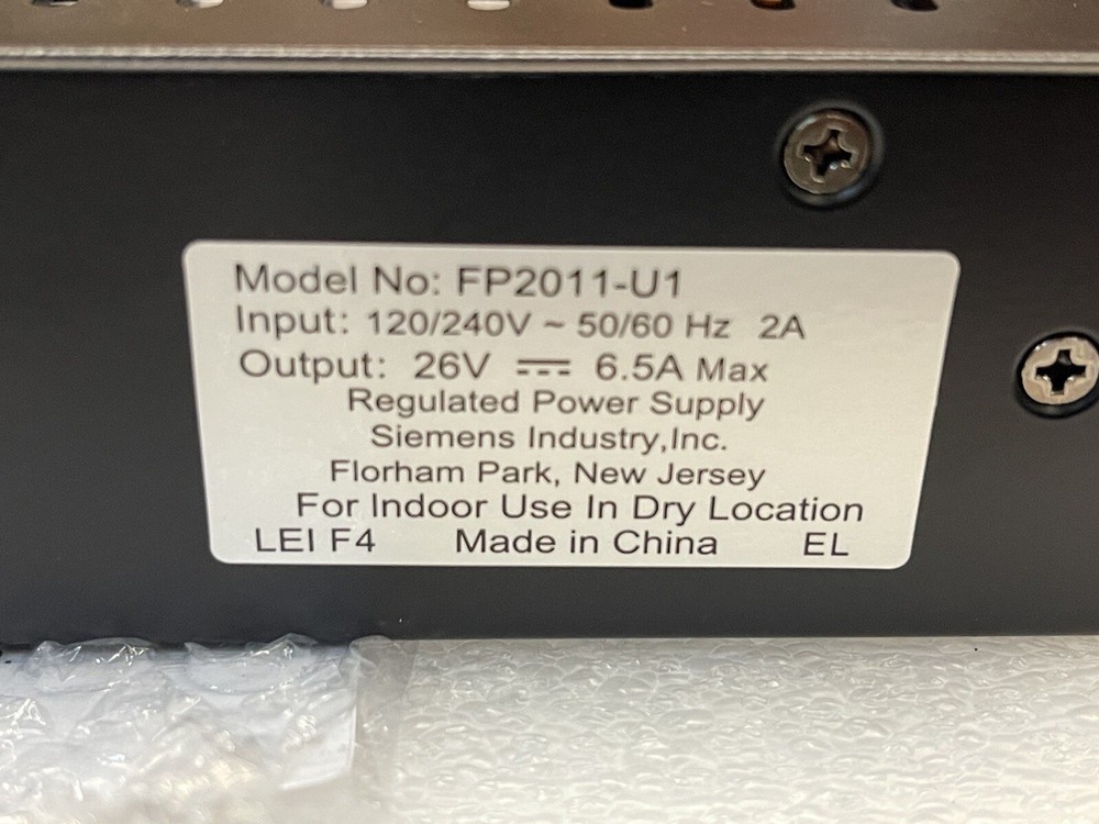 SIEMENS FP2011-U1 REGULATED POWER SUPPLY