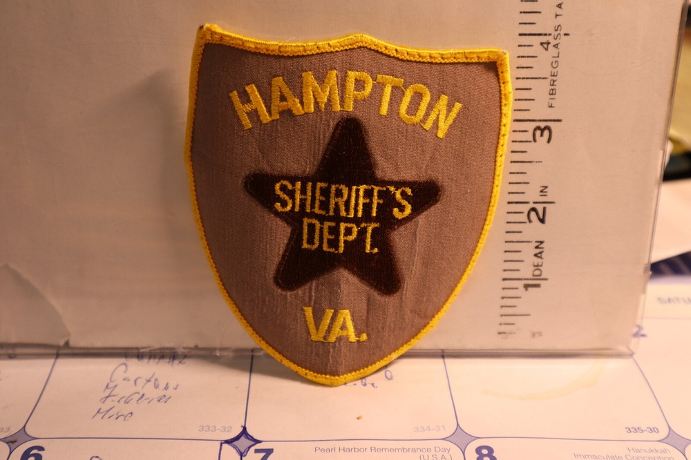 police patch   HAMPTON SHERIFF'S DEPT VIRGINIA