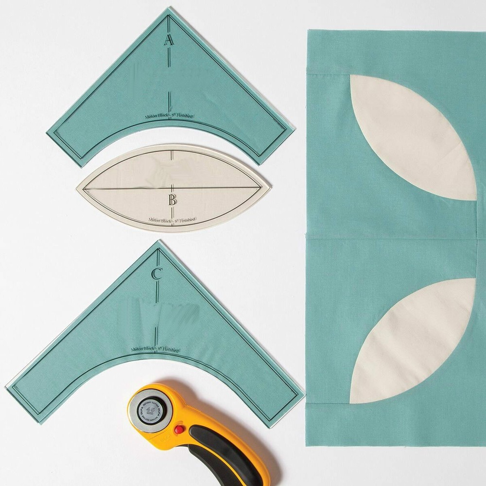 Melon Block Patchwork Ruler Handmade Quilt Templates for low shank  machine